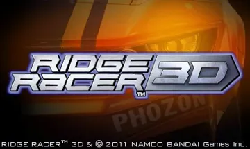 Ridge Racer 3D (Japan) screen shot title